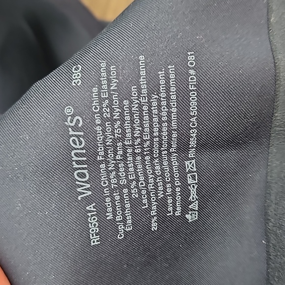 NWT Warners 38C Navy Underwire Bra - Picture 3 of 7